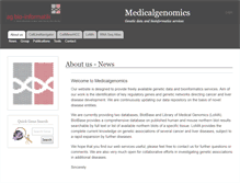 Tablet Screenshot of medicalgenomics.org